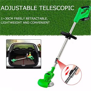 FGZIO String Trimmer 21V Grass Trimmer 650W Electric String Trimmer Battery Powered Weed Grass Trimmer Brush Cutter Kit for Garden Clearing Weeds Flower Trees,RED2