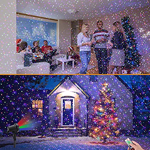 Christmas Laser Lights, Outdoor Garden Laser Lights Projector with Moving RGB Waterproof for Christmas Holiday