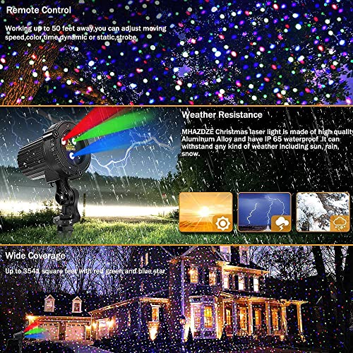 Christmas Laser Lights, Outdoor Garden Laser Lights Projector with Moving RGB Waterproof for Christmas Holiday