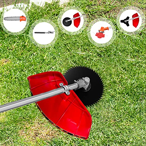 DatingDay 52cc 6 in 1 Gas Petrol Hedge Trimmer Brush Cutter Chainsaw Multifunctional for Garden