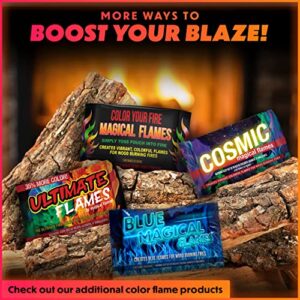 Magical Flames Fire Color Changing Packets - Fire Pit, Campfires, Outdoor Fireplaces - Hue-Changing Cosmic Flame Powder - Color Fire Camping Accessories for Kids & Adults - 25 Pack