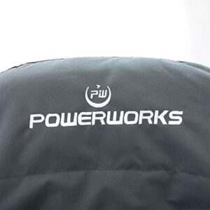 POWERWORKS Weatherproof Deluxe Riding Lawn Mower Seat Cover, Medium, Black