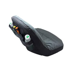 POWERWORKS Weatherproof Deluxe Riding Lawn Mower Seat Cover, Medium, Black