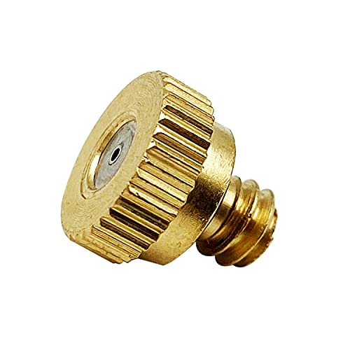 RuoFeng Mister Nozzles Brass For Outdoor Cooling System Low-Pressure Atomizer 22 pcs Orifice 0.008" (0.2 mm) 10-24 UNC