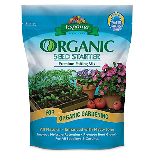 Espoma Organic 16 Quart Seed Starter and Root Growth with Myco-Tone Water and Moisture Retainer Premium Potting Mix