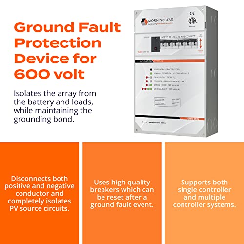 Morningstar - Tristar Ground Fault Protection Device for Tristar MPPT 600V Charge Controllers, (GFPD-600V)