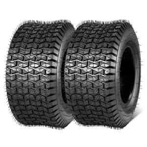 maxauto 16×6.50×8 lawn tractor tires 16×6.50-8 lawn mower tire 16×6.50 8 garden tractor tire, 4ply tubeless, set of 2