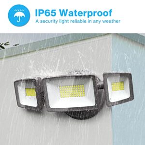 Olafus 55W Flood Lights Dusk to Dawn Outdoor Lighting, IP65 Waterproof LED Security Light with Photocell, 5500LM Dusk Dawn Outside Light, 6500K Brown Exterior Floodlight for Yard Garden Porch Backyard