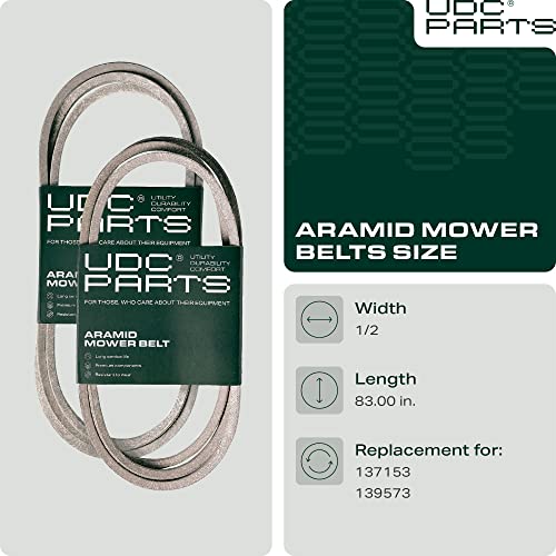 UDC Parts Mower Drive Belt 137153 / Kevlar Cord / 83.00 inches/for Husqvarna AYP 532137153 TH4H830