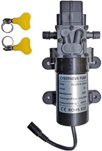 cybernova dc12v 100psi 4.0l / m self-priming high pressure diaphragm pump for fresh water with pressure switch caravan/boat/rv/garden // vehicle cleaning/camper