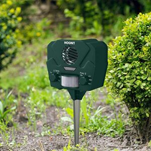 Hoont Advanced Motion Activated Solar Powered Ultrasonic with Flashing Strobe O, Green