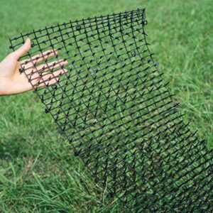 Dorgerove 13ft Prickle Strip Dig Stopper, Garden Scat Spike Mat with 20 Extra Heavy Duty Metal Staples (Weather Resistant, Humane Pet and Wildlife Deterrent from Digging)
