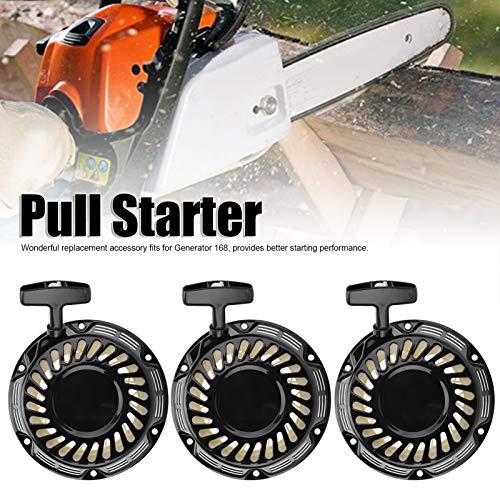 Eujgoov 3Pcs Recoil Pull Starter Start Plate Replacement for Garden Equipment Generator 168