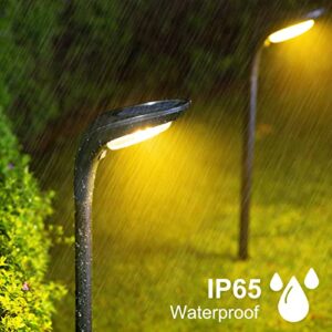 ROSHWEY Landscape Path Lights, Solar Lights Outdoor Waterproof, Solar Landscape Spot Lights Outdoor Spotlight, Cool White & Warm White Solar Garden Lights Outside for Yard, Walkway, Driveway, 4 Pack