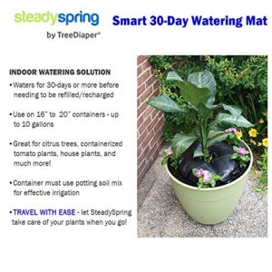 SteadySpring by TreeDiaper Smart 30-Day Watering Mat for Tomato Plants, Peppers, Veggies, Perennials, Annuals - Self-Fills with Rain (1)