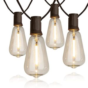 vanthylit outdoor string light 15ft patio string lights with led filament bulb waterproof lights retro vintage edison bulbs for backyard patio bistro party garden connectable