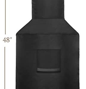SIRUITON Outdoor Patio Chiminea Cover - Durable, Weather-Proof Chiminea Fire Pit Cover,Chiminea Defender (Black)