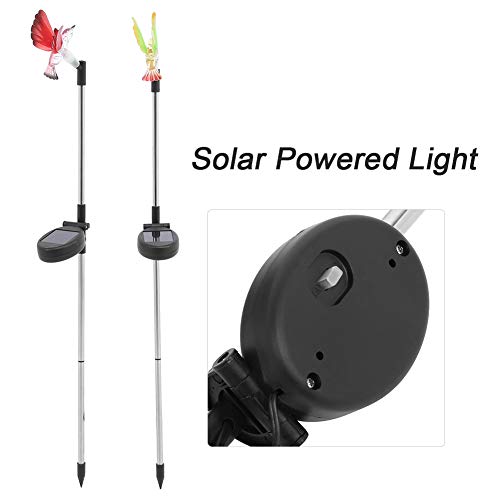 LED Light, Colorful 2Pcs/Set Amorphous Silicon Solar Panels Stainless Steel + Plastic Lawn Lamp, for Lawns Decorating Gardens