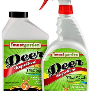 I Must Garden Deer Repellent Special [32oz Concentrate + 32oz Ready-to-Use Spray] - Natural Mint Scent