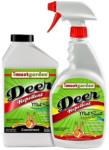 I Must Garden Deer Repellent Special [32oz Concentrate + 32oz Ready-to-Use Spray] - Natural Mint Scent