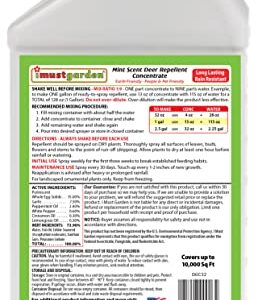 I Must Garden Deer Repellent Special [32oz Concentrate + 32oz Ready-to-Use Spray] - Natural Mint Scent