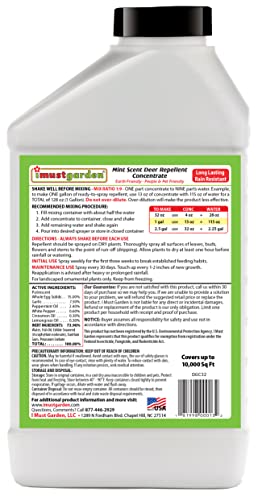I Must Garden Deer Repellent Special [32oz Concentrate + 32oz Ready-to-Use Spray] - Natural Mint Scent