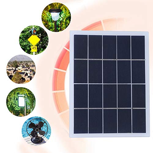 VGEBY Solar Panel, 3W 5V Paneles Solares Polycrystalline Silicon Solar Panel DC Output Charger Battery Outdoor Garden Light