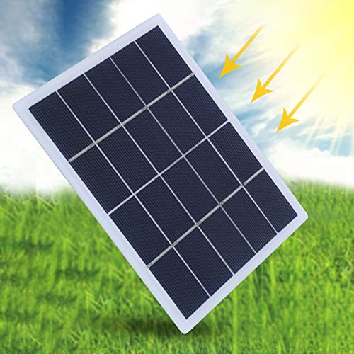 VGEBY Solar Panel, 3W 5V Paneles Solares Polycrystalline Silicon Solar Panel DC Output Charger Battery Outdoor Garden Light