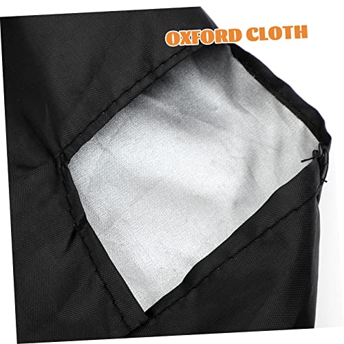 CLISPEED 4pcs Rainproof for Storage Protection Rain Cloth Stand Fireplace Cover Black Holder Fire Log Pit Rack Hoop Protector Garden Logs Duty Outdoor Oxford Heavy Covering Household Sun