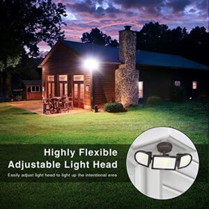 Onforu 100W LED Security Light, 9000LM Outdoor Indoor Flood Light with 3 Adjustable Heads, IP65 Waterproof LED Exterior Floodlight, 6500K White Wall Mount Security Light for Garden, Garage, Yard, Eave