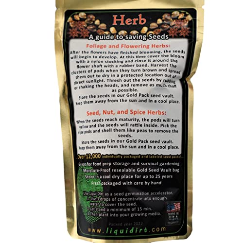 Heirloom Seeds Pack Herbs 27 Varieties with Over 15,000 Seeds - Medicinal and Cooking with Hard to Find Herbs Types