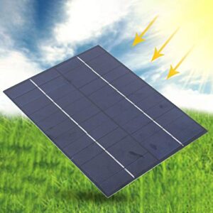 SPYMINNPOO 5.5W 12V Solar Panel, Polycrystalline Silicon Solar Board 5521DC Output for Patio Lawn Garden Outdoor Use Sportinggoods Other Mountaineering Camping Supplies