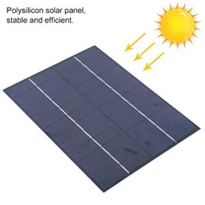 SPYMINNPOO 5.5W 12V Solar Panel, Polycrystalline Silicon Solar Board 5521DC Output for Patio Lawn Garden Outdoor Use Sportinggoods Other Mountaineering Camping Supplies