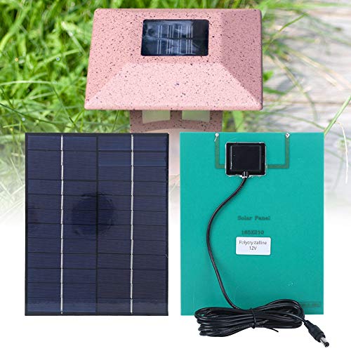 SPYMINNPOO 5.5W 12V Solar Panel, Polycrystalline Silicon Solar Board 5521DC Output for Patio Lawn Garden Outdoor Use Sportinggoods Other Mountaineering Camping Supplies