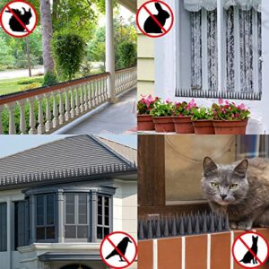 Bird Spikes, 20 Packs Bird Deterrent, Raccoon and Squirrel Deterrent, for Outdoor Repelling Birds and Reptiles, Squirrel Spikes for Fences and Roofs to Keep Birds Away