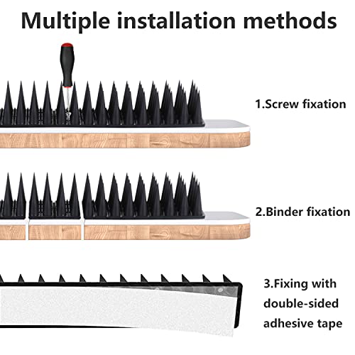 Bird Spikes, 20 Packs Bird Deterrent, Raccoon and Squirrel Deterrent, for Outdoor Repelling Birds and Reptiles, Squirrel Spikes for Fences and Roofs to Keep Birds Away