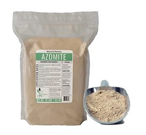 10 pounds of azomite – organic trace mineral powder – 67 essential minerals for you and your garden – bulk by raw supply