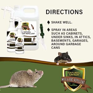 Mice & Rat Repellent. Peppermint Repellent for Mice/Mouse, Rats & Rodents. Natural Spray for Indoor & Outdoor Use. 128 OZ Gallon Trigger Sprayer Ready to Use
