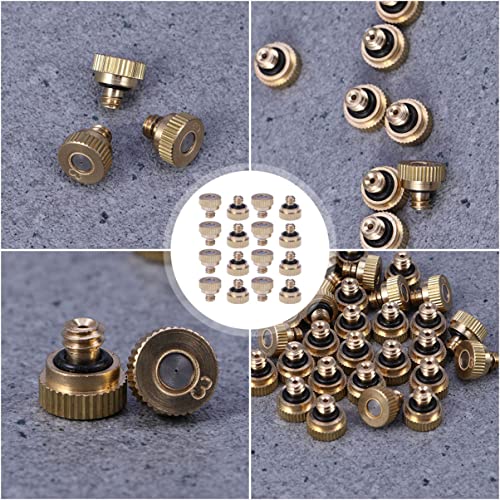 Yardwe 25pcs Mm Brass Yellow Mister Nozzles Nozzle Replacement Heads Lawn Mist Spray System Cooling Metal Outdoor Garden Low Landscaping Sprinkler Atomizing Sprayer And Misting Patio for