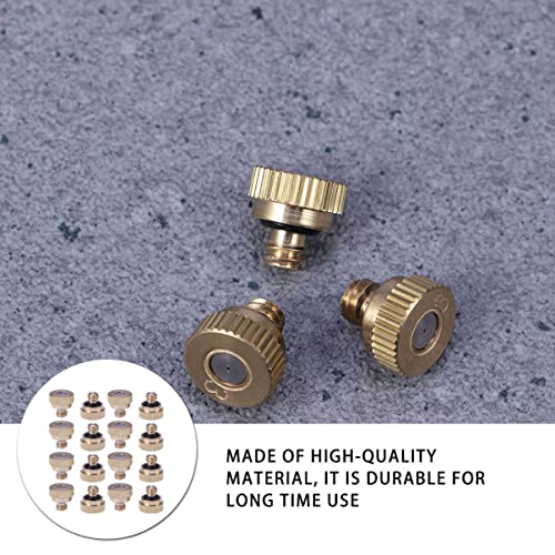 Yardwe 25pcs Mm Brass Yellow Mister Nozzles Nozzle Replacement Heads Lawn Mist Spray System Cooling Metal Outdoor Garden Low Landscaping Sprinkler Atomizing Sprayer And Misting Patio for