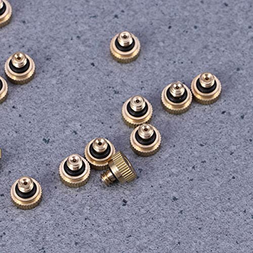 Yardwe 25pcs Mm Brass Yellow Mister Nozzles Nozzle Replacement Heads Lawn Mist Spray System Cooling Metal Outdoor Garden Low Landscaping Sprinkler Atomizing Sprayer And Misting Patio for