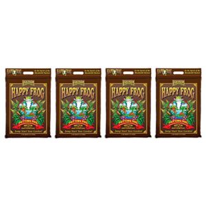 foxfarm fx14054 happy frog nutrient rich and ph adjusted rapid growth garden potting soil mix is ready to use, 12 quart (4 pack)