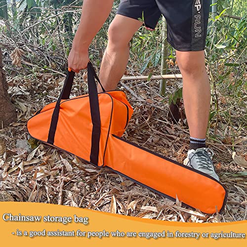 Shine123 Chainsaw Bag Carrying Case Fits 18" Saw - 600D Heavy Duty Chainsaw Protect Garden Anti-Scratched Tool from Dust & Scratched