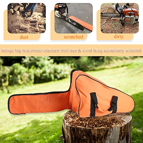 Shine123 Chainsaw Bag Carrying Case Fits 18" Saw - 600D Heavy Duty Chainsaw Protect Garden Anti-Scratched Tool from Dust & Scratched