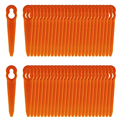 FourShow 100Pcs Plastic Replacement Blades Compatible with STIHL Polycut 2-2 Polycut 3-2 Grass Trimmer FSA 45 FSA 57 FSE 52,Sun Joe 24V-GT10, Redback Swift 40V