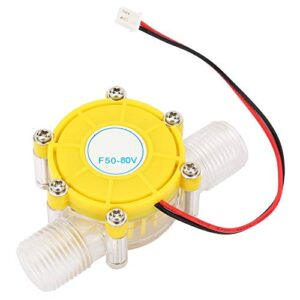 FTVOGUE Micro Generator, Water Turbine Generator Micro Hydro Water Flow Pump High Efficiency Hydroelectric Power Energy Generator, Patio, Lawn & Garden (F50 80V transparent yellow), Dynamo