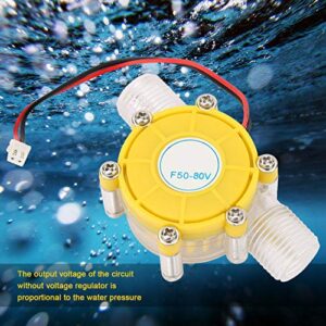 FTVOGUE Micro Generator, Water Turbine Generator Micro Hydro Water Flow Pump High Efficiency Hydroelectric Power Energy Generator, Patio, Lawn & Garden (F50 80V transparent yellow), Dynamo