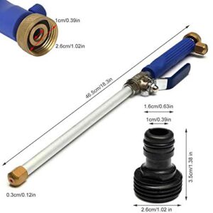 High Pressure Rust Washer Spray Nozzle for Connecting All 3/4" Standard Garden Hoses, Plus Standard 1" Hose Fittings for Other Sizes