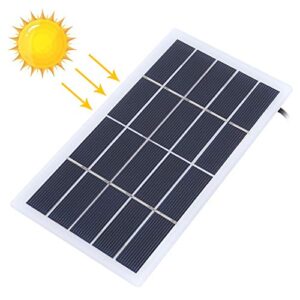 VGEBY 2W 5V Solar Battery Panel Polysilicon Solar Power Battery Panel with DC Interface Charging Pouches for 3.7V Battery Outdoor Garden Lamp