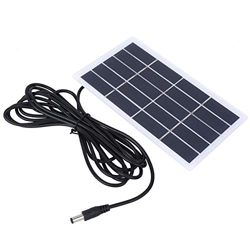 VGEBY 2W 5V Solar Battery Panel Polysilicon Solar Power Battery Panel with DC Interface Charging Pouches for 3.7V Battery Outdoor Garden Lamp